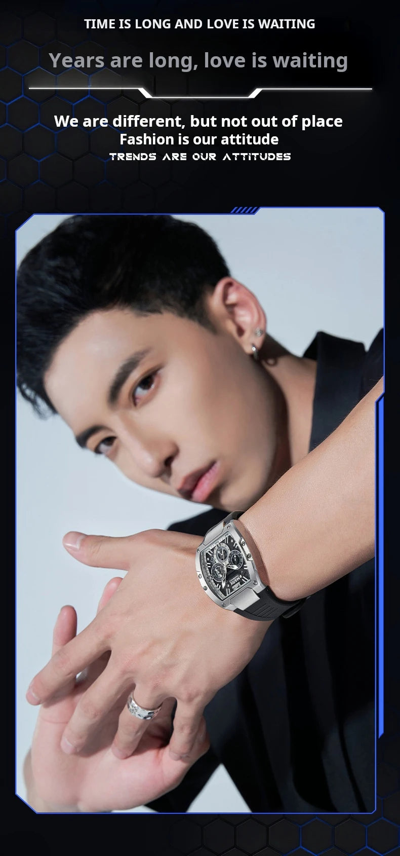 Mark Fairwhale Sports Man's Watches Brand Luxury Silicone Strap Date Clocks Fashion Multifunctional Quartz Wristwatch Boy Reloj