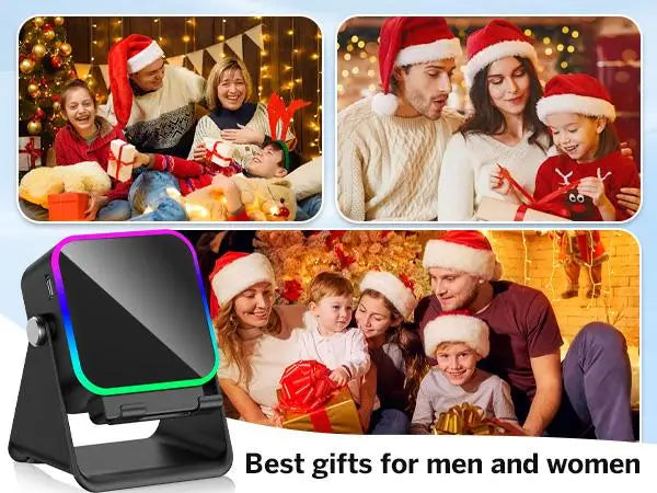 2026 Wireless Induction Audio Speaker Bracket Emergency Power 360 Adjustable Bracket With Colorful Ambient Light