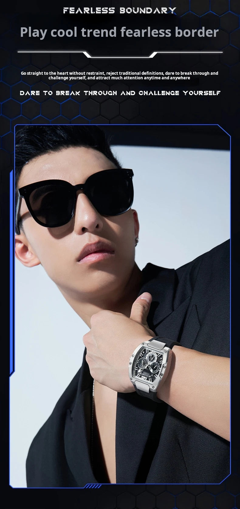 Mark Fairwhale Sports Man's Watches Brand Luxury Silicone Strap Date Clocks Fashion Multifunctional Quartz Wristwatch Boy Reloj