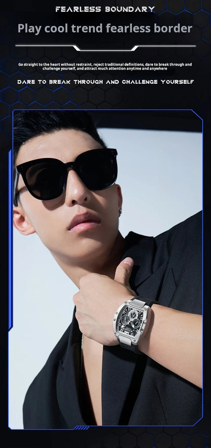 Mark Fairwhale Sports Man's Watches Brand Luxury Silicone Strap Date Clocks Fashion Multifunctional Quartz Wristwatch Boy Reloj