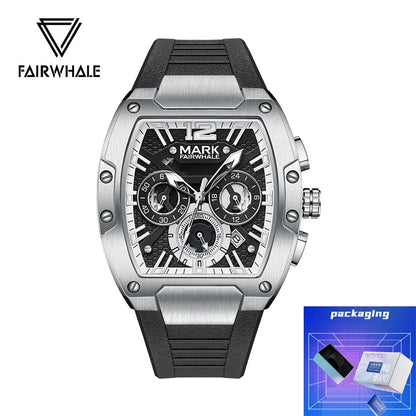 Mark Fairwhale Sports Man's Watches Brand Luxury Silicone Strap Date Clocks Fashion Multifunctional Quartz Wristwatch Boy Reloj