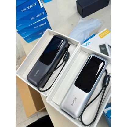 Anker Zolo A1695 25000mAh 165W PD Power Bank Built-in Retractable USB-C Cable Fast Charging Portable Charger for Laptop Phone