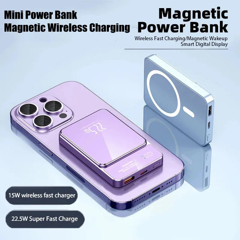 10000mAh Slim Magnetic Power Bank for Magsafe Wireless Powerbank Fast Charger Mini Portable Battery For iPhone 17 16 15 14 13 12