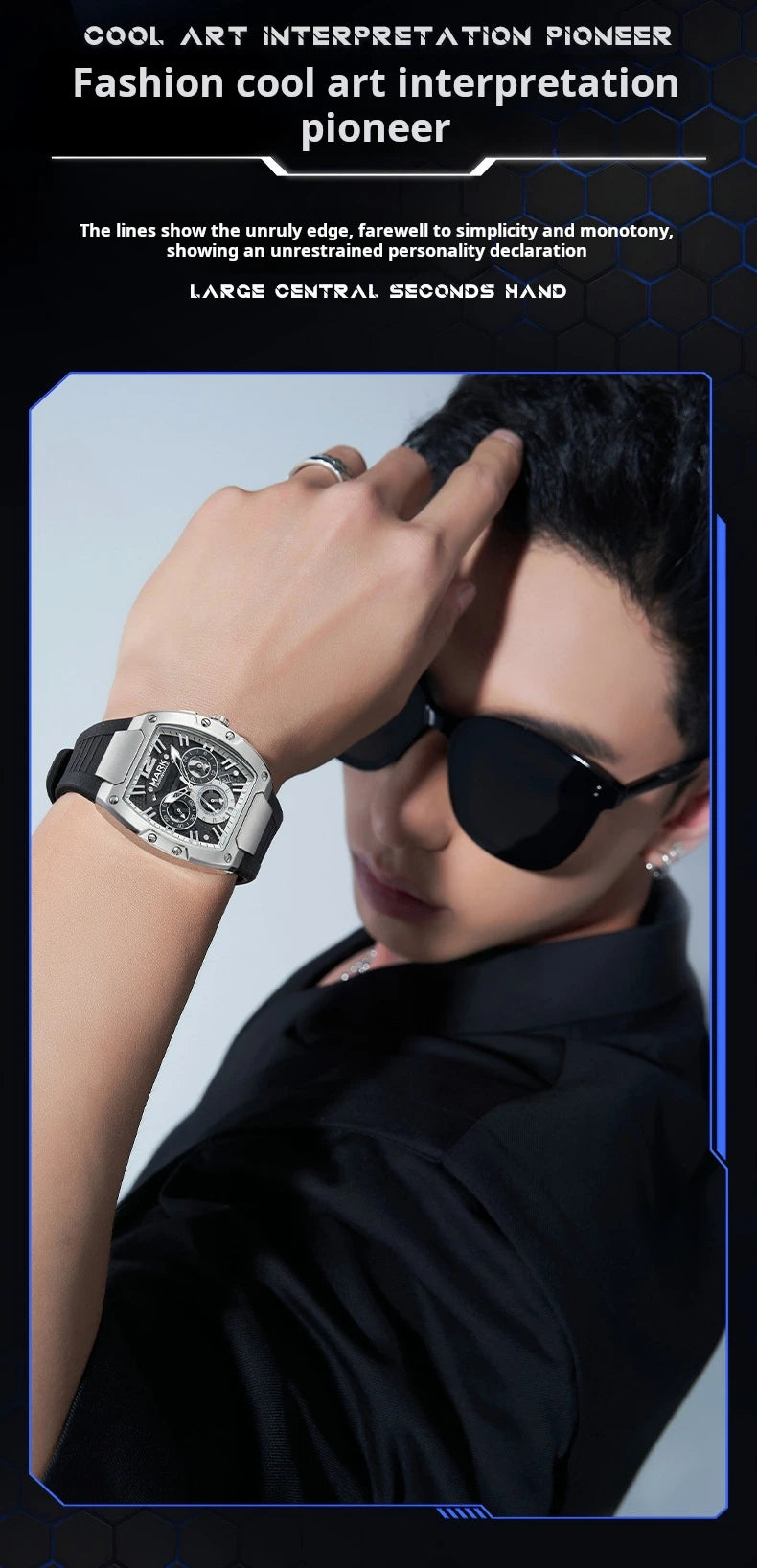 Mark Fairwhale Sports Man's Watches Brand Luxury Silicone Strap Date Clocks Fashion Multifunctional Quartz Wristwatch Boy Reloj