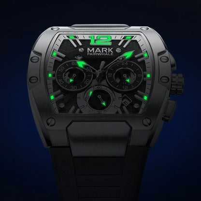 Mark Fairwhale Sports Man's Watches Brand Luxury Silicone Strap Date Clocks Fashion Multifunctional Quartz Wristwatch Boy Reloj